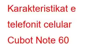 Karakteristikat e telefonit celular Cubot Note 60