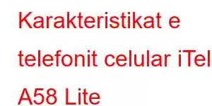 Karakteristikat e telefonit celular iTel A58 Lite