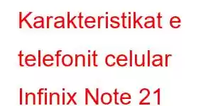 Karakteristikat e telefonit celular Infinix Note 21