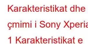 Karakteristikat dhe çmimi i Sony Xperia 1 Karakteristikat e telefonit celular