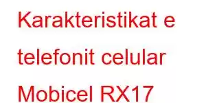 Karakteristikat e telefonit celular Mobicel RX17