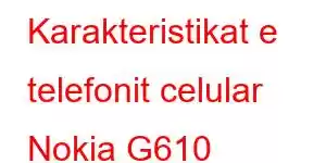 Karakteristikat e telefonit celular Nokia G610