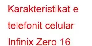 Karakteristikat e telefonit celular Infinix Zero 16