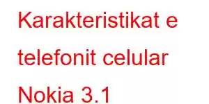 Karakteristikat e telefonit celular Nokia 3.1