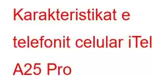 Karakteristikat e telefonit celular iTel A25 Pro