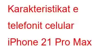 Karakteristikat e telefonit celular iPhone 21 Pro Max