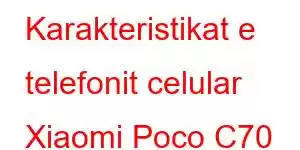 Karakteristikat e telefonit celular Xiaomi Poco C70