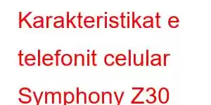 Karakteristikat e telefonit celular Symphony Z30