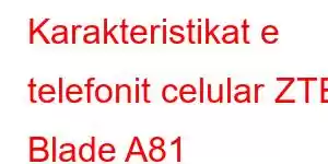 Karakteristikat e telefonit celular ZTE Blade A81