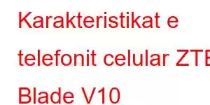 Karakteristikat e telefonit celular ZTE Blade V10